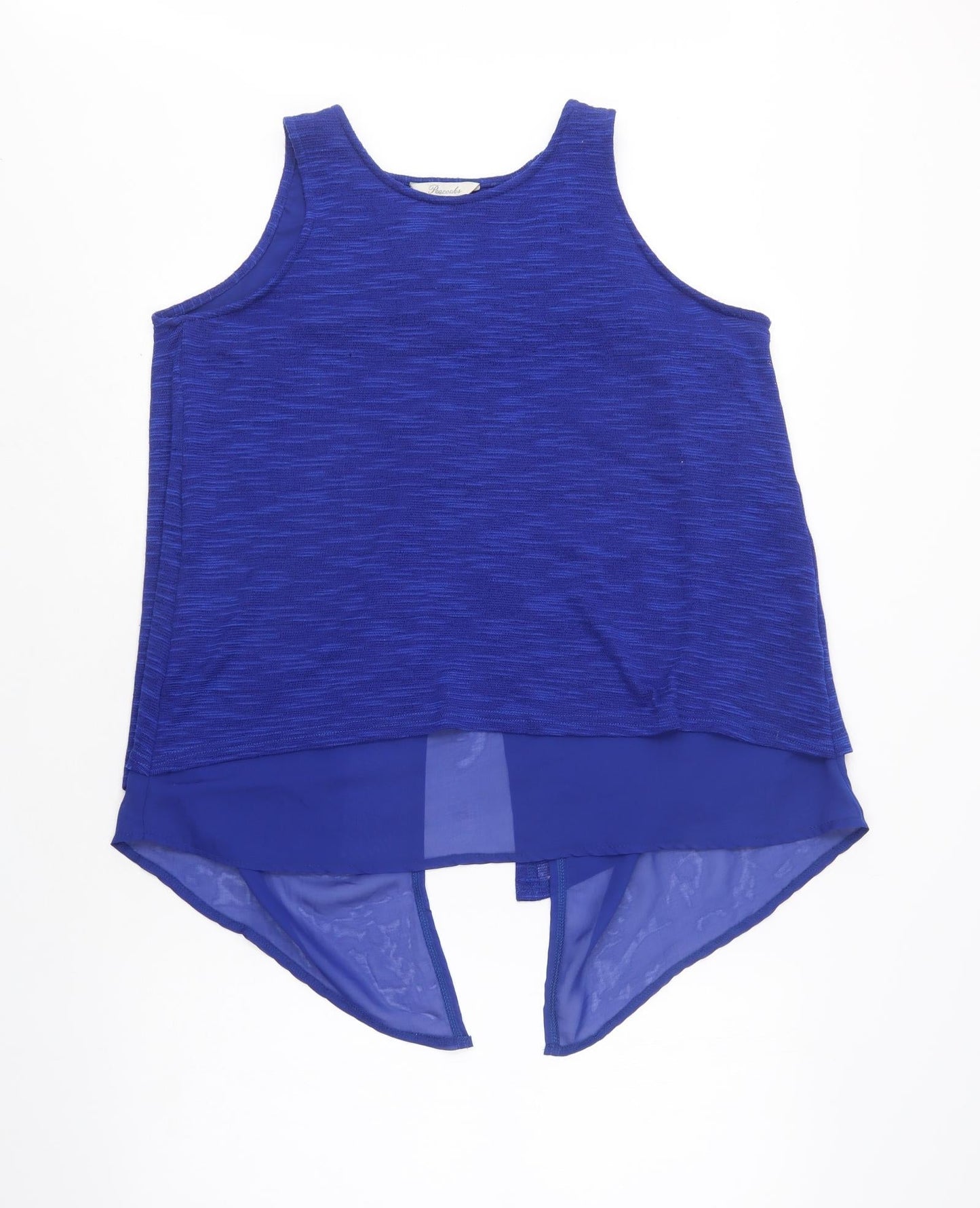 Womens UK Size 14 Peacocks Blue Basic Blouse