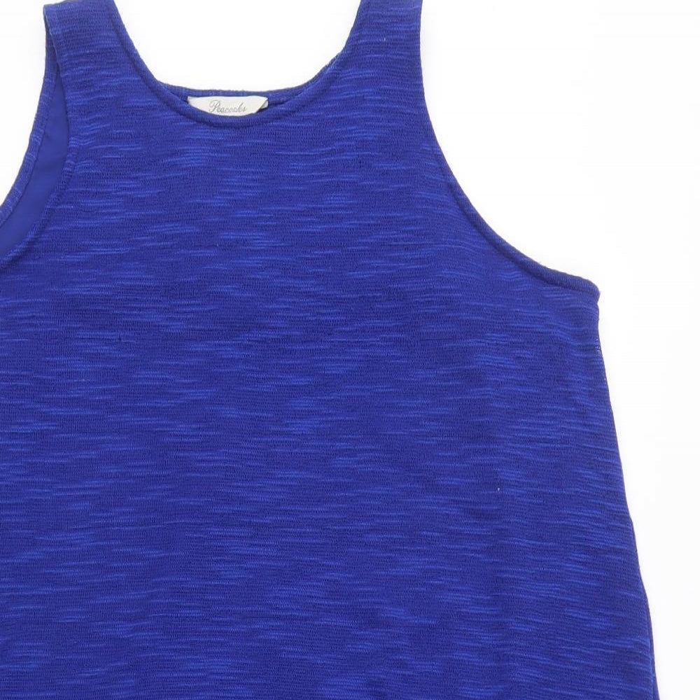 Womens UK Size 14 Peacocks Blue Basic Blouse
