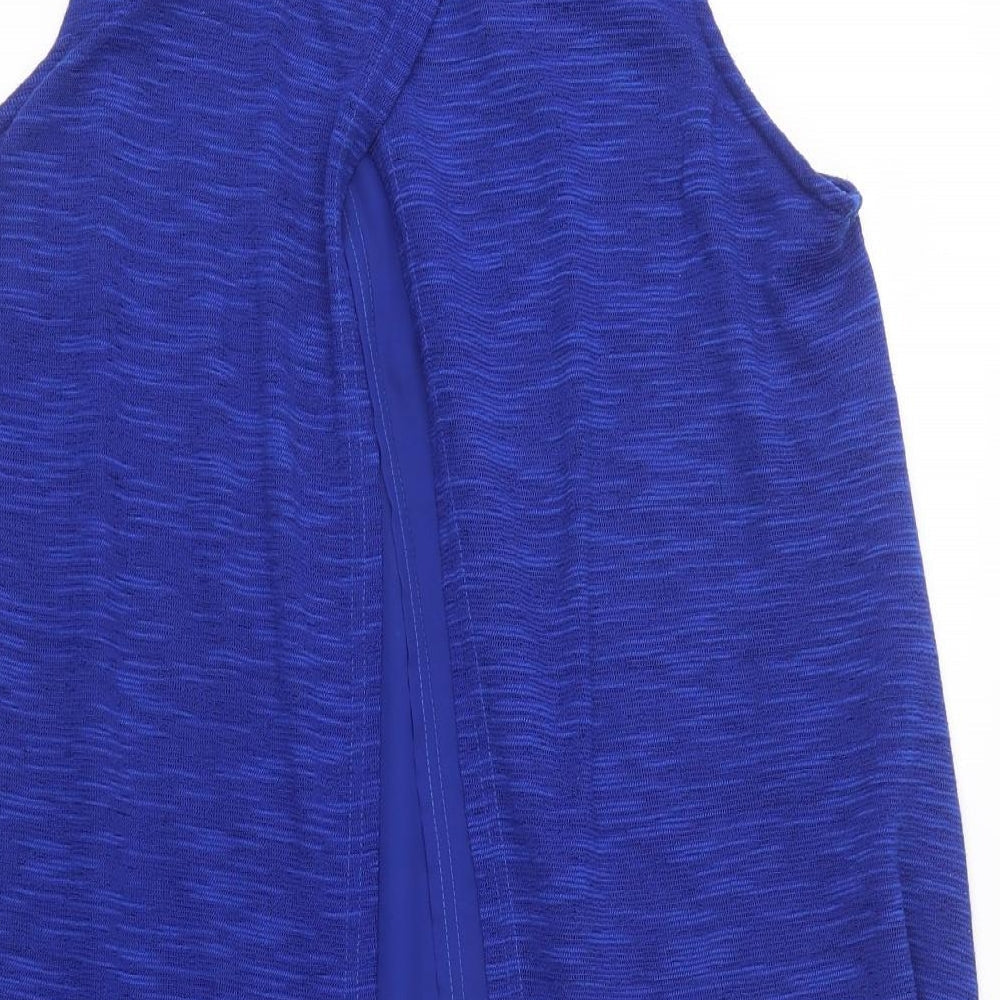 Womens UK Size 14 Peacocks Blue Basic Blouse