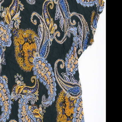 Dorothy Perkins Womens Multicoloured Paisley Viscose Mini  Size 8  Round Neck Zip
