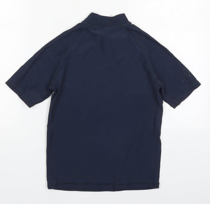 NEXT Boys Blue  Nylon Basic T-Shirt Size 10 Years Round Neck Pullover