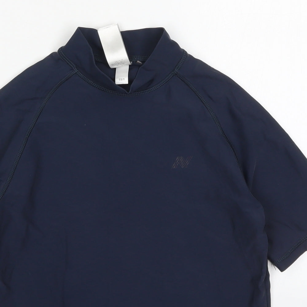 NEXT Boys Blue  Nylon Basic T-Shirt Size 10 Years Round Neck Pullover