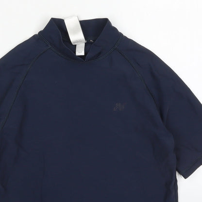 NEXT Boys Blue  Nylon Basic T-Shirt Size 10 Years Round Neck Pullover