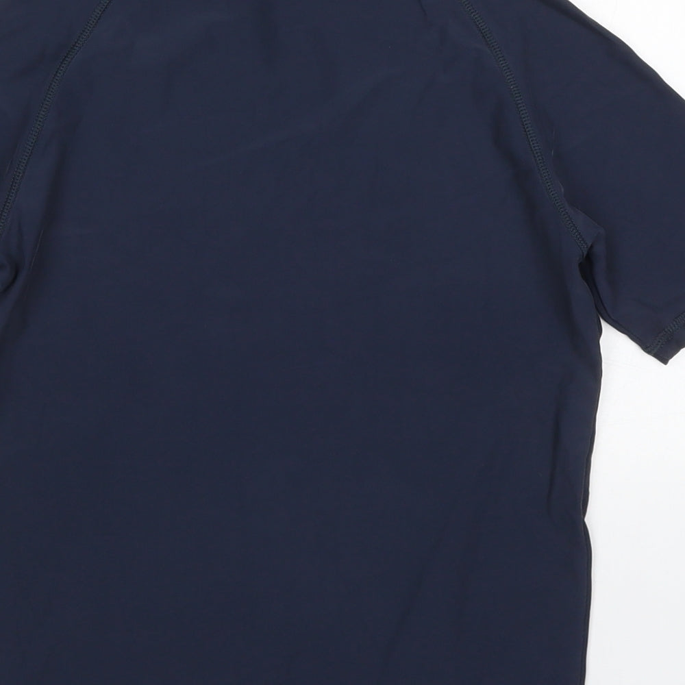 NEXT Boys Blue  Nylon Basic T-Shirt Size 10 Years Round Neck Pullover