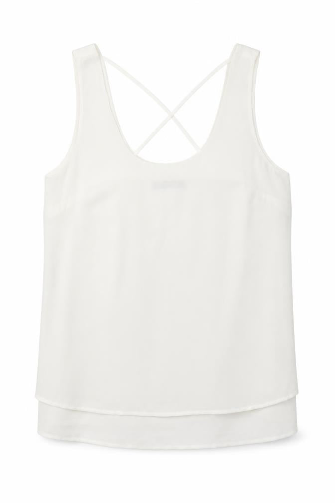 Womens UK Size 12 Oasis White Basic Tank