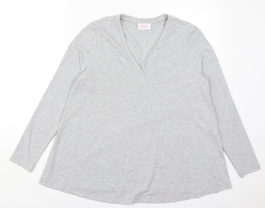 Womens UK Size L Savida Grey Basic T-Shirt