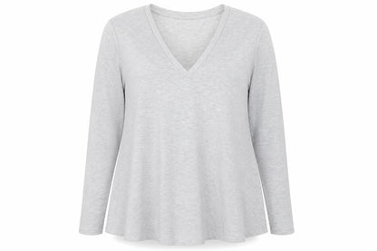 Womens UK Size L Savida Grey Basic T-Shirt