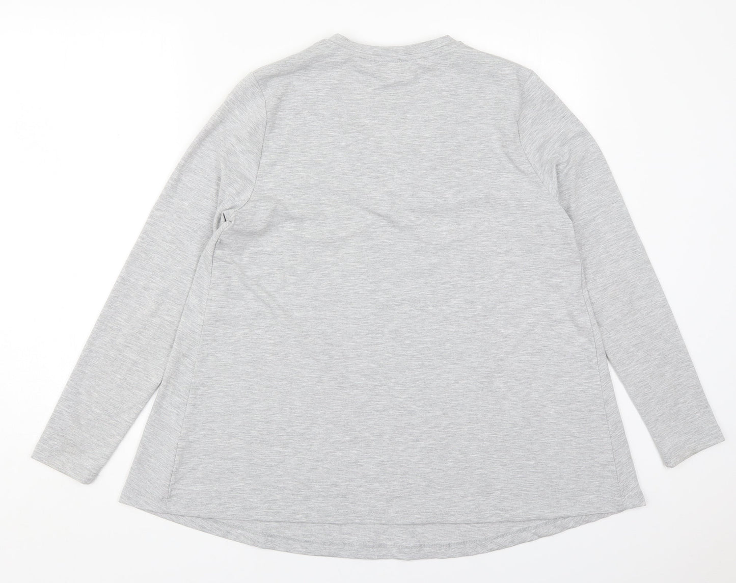 Womens UK Size L Savida Grey Basic T-Shirt