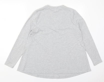 Womens UK Size L Savida Grey Basic T-Shirt