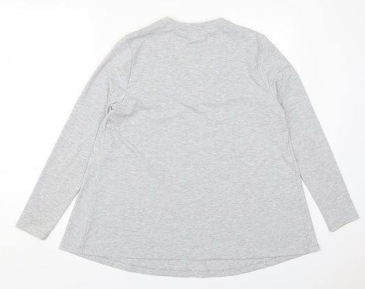 Womens UK Size L Savida Grey Basic T-Shirt