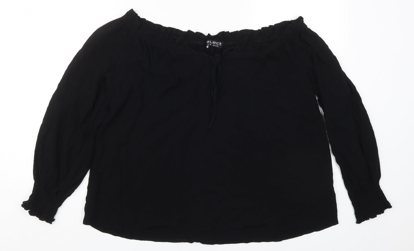 Womens UK Size 16 Select Black Basic Blouse