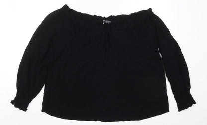 Womens UK Size 16 Select Black Basic Blouse