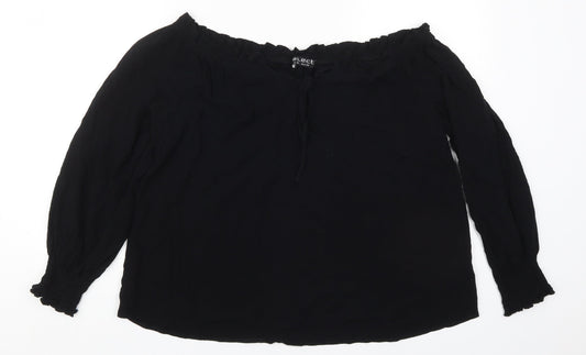 Womens UK Size 16 Select Black Basic Blouse