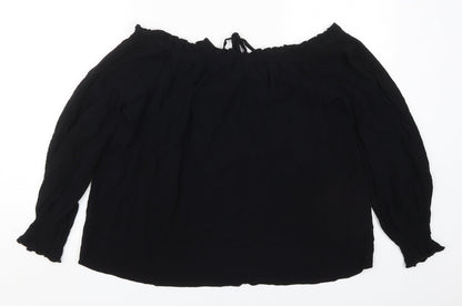 Womens UK Size 16 Select Black Basic Blouse