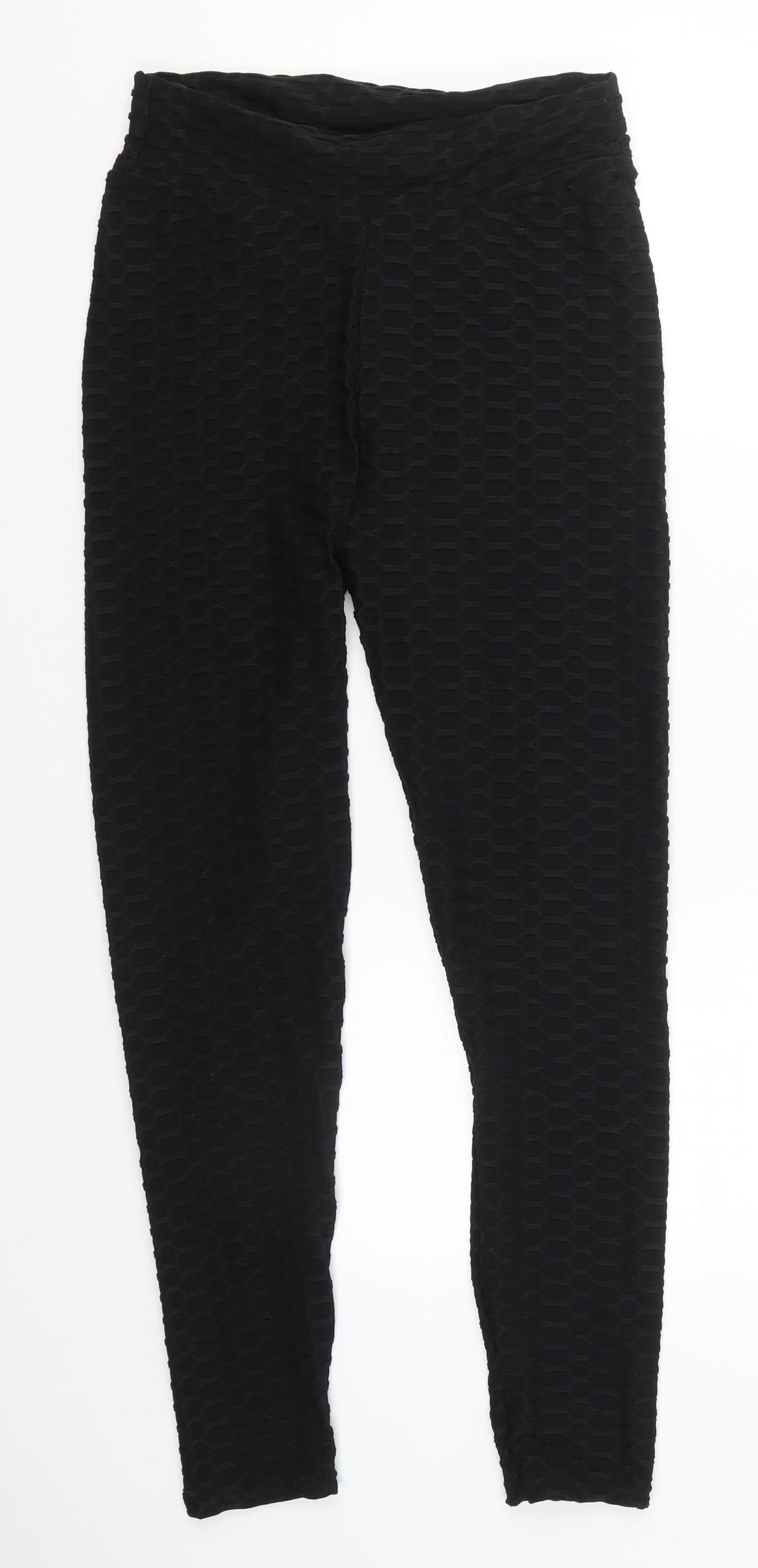 Womens UK Size L Preworn  Carrot Black Leggings