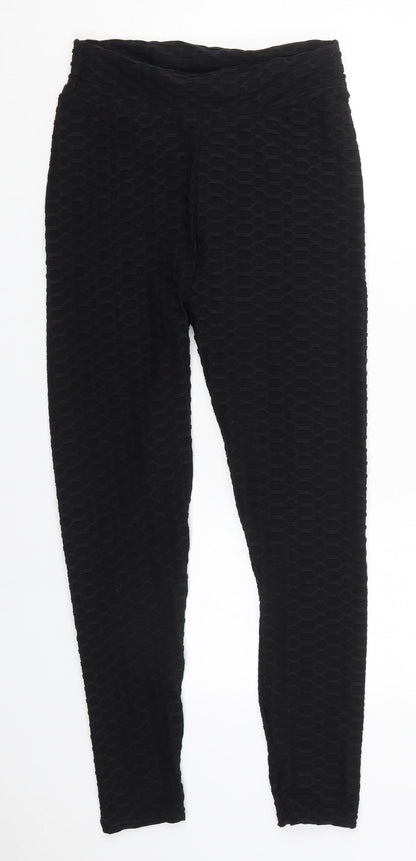Womens UK Size L Preworn  Carrot Black Leggings