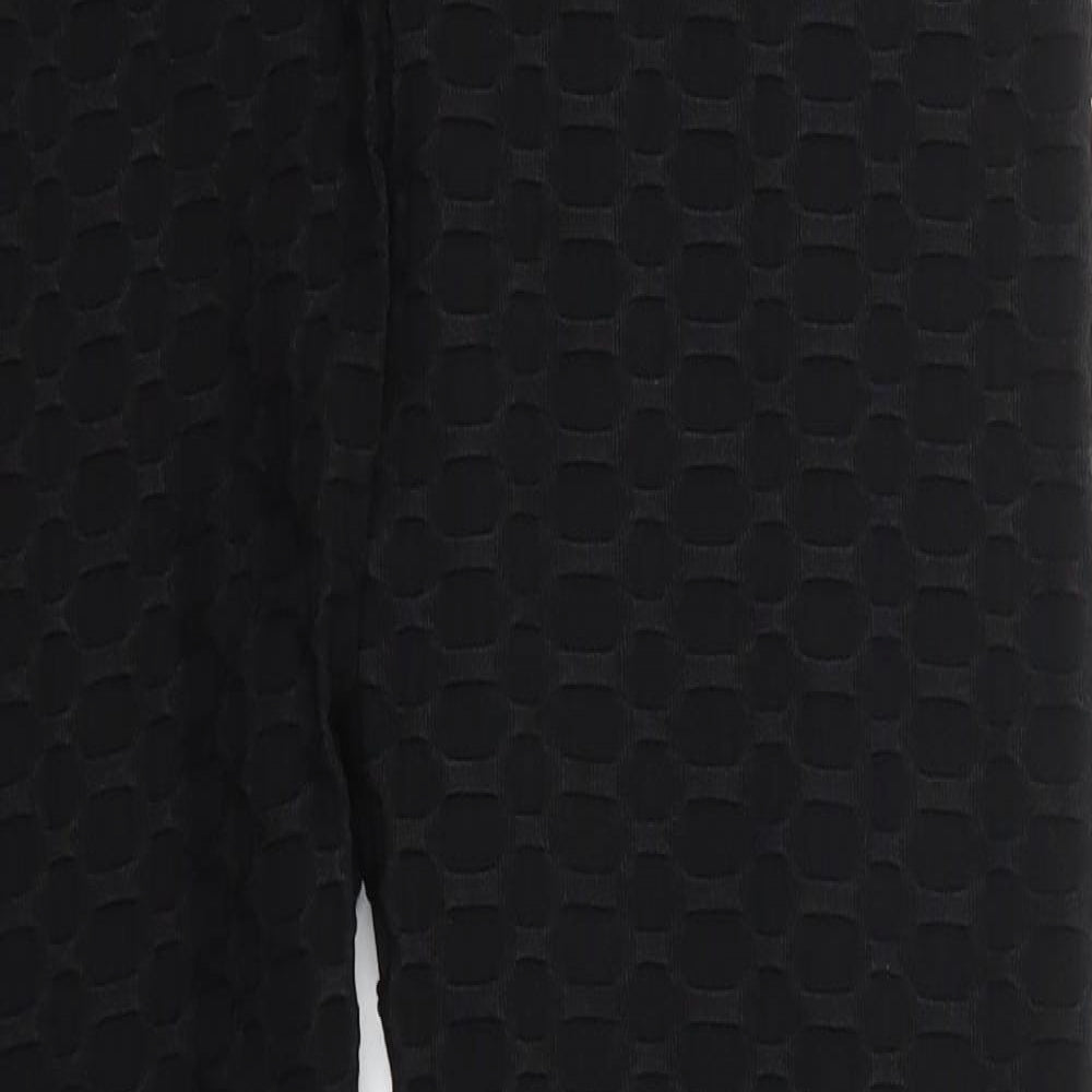Womens UK Size L Preworn  Carrot Black Leggings