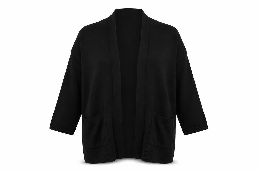 Atmosphere Womens Black Collared  Viscose Cardigan Jumper Size 12