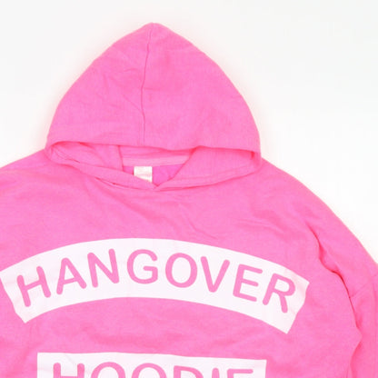 Hangover Hoodie Womens Pink  Polyester Pullover Hoodie Size S