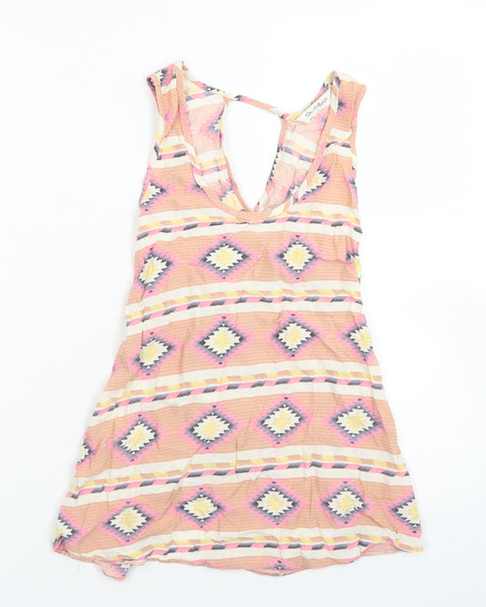 Womens UK Size 6 Miss Selfridge Pink Basic Blouse