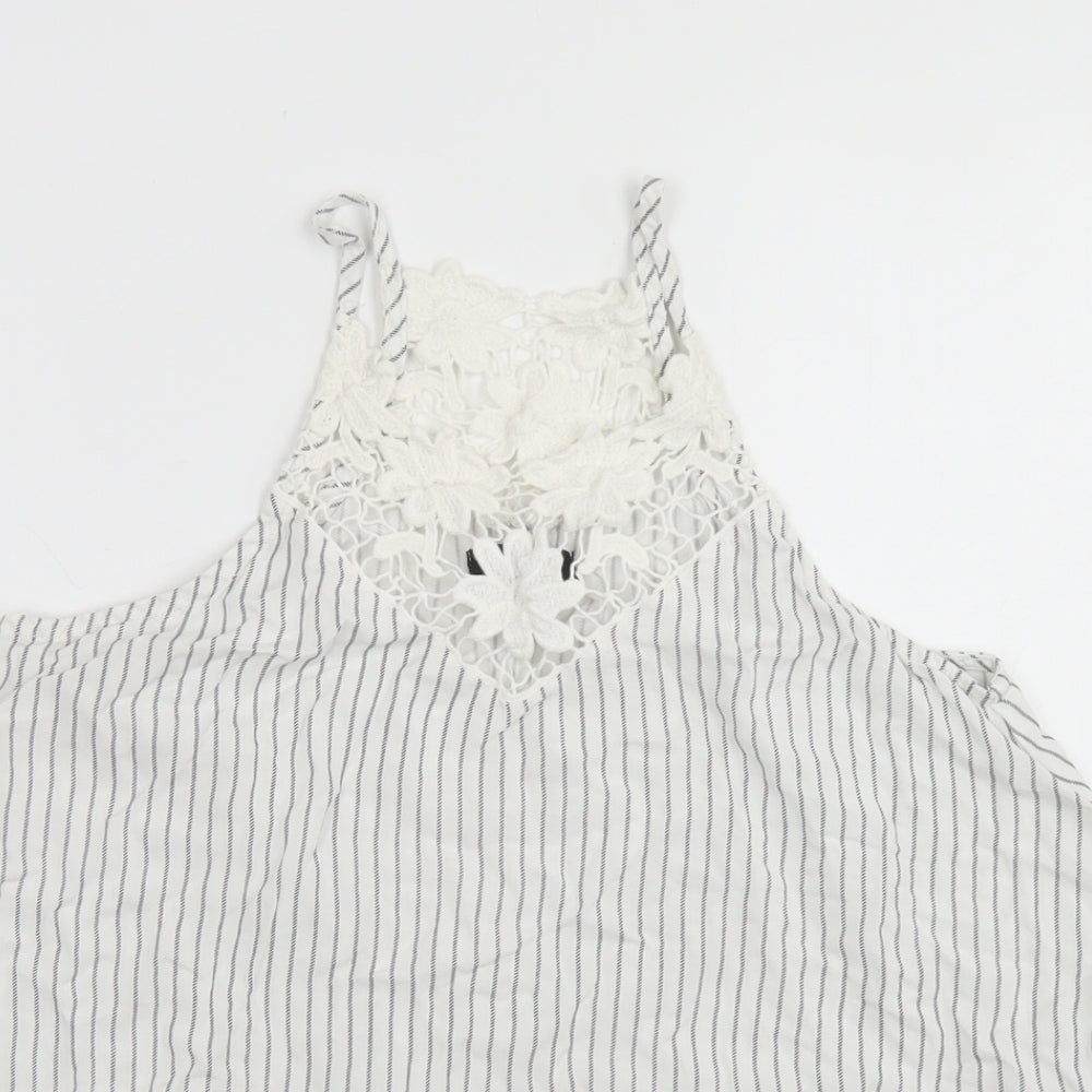 Womens UK Size 8 New Look White Camisole Blouse