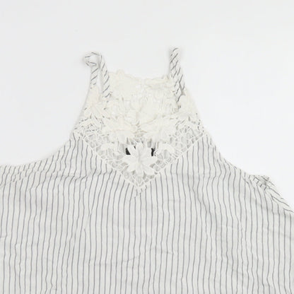 Womens UK Size 8 New Look White Camisole Blouse