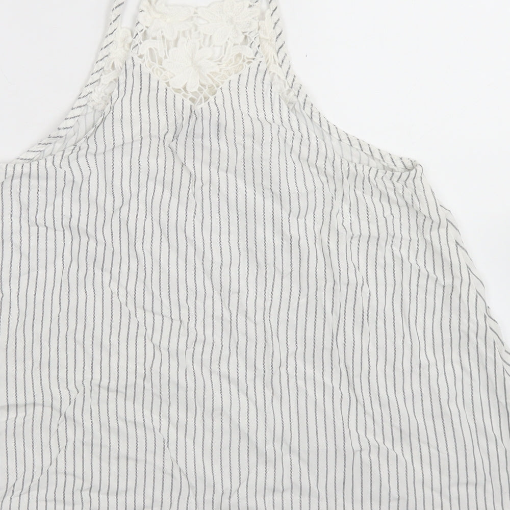 Womens UK Size 8 New Look White Camisole Blouse