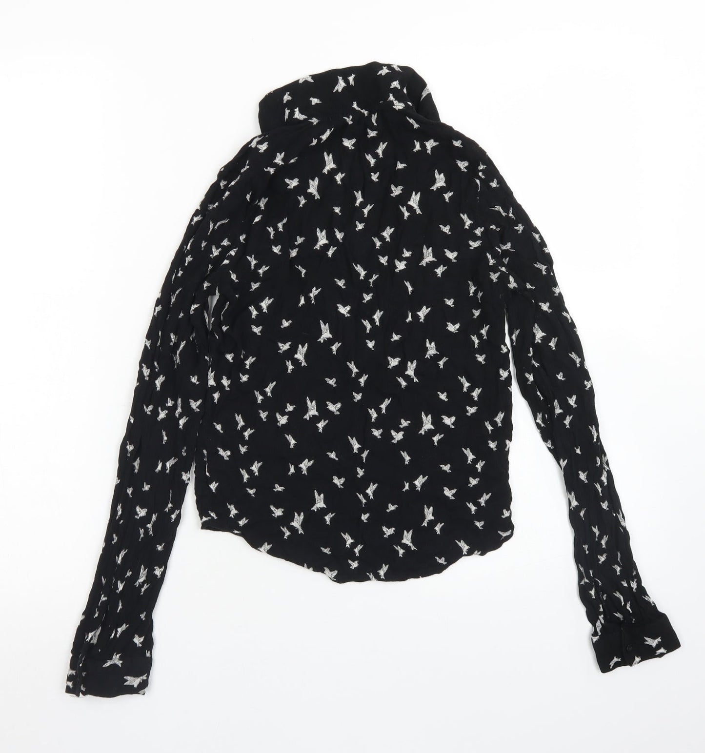 Womens UK Size 6 Divided Black Basic Blouse