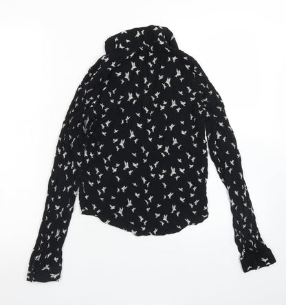 Womens UK Size 6 Divided Black Basic Blouse