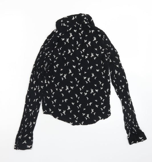Womens UK Size 6 Divided Black Basic Blouse