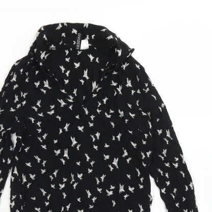 Womens UK Size 6 Divided Black Basic Blouse