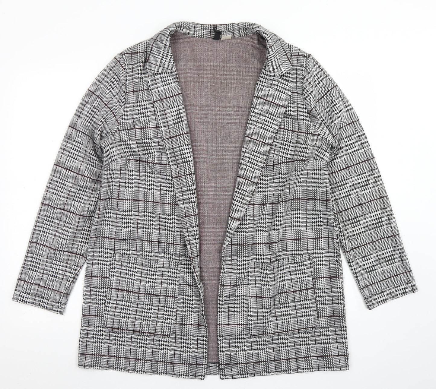 Divided Womens Black Houndstooth  Jacket Blazer Size L