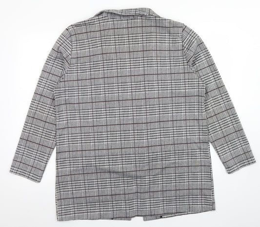 Divided Womens Black Houndstooth  Jacket Blazer Size L