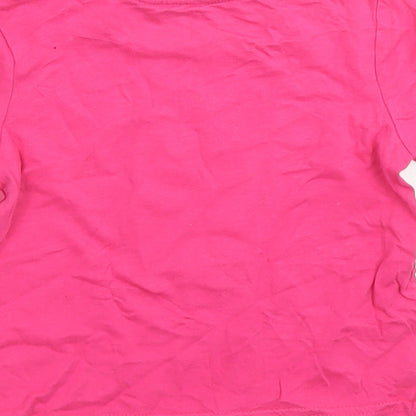 George Boys Pink  Cotton Basic T-Shirt Size 12-18 Months Crew Neck