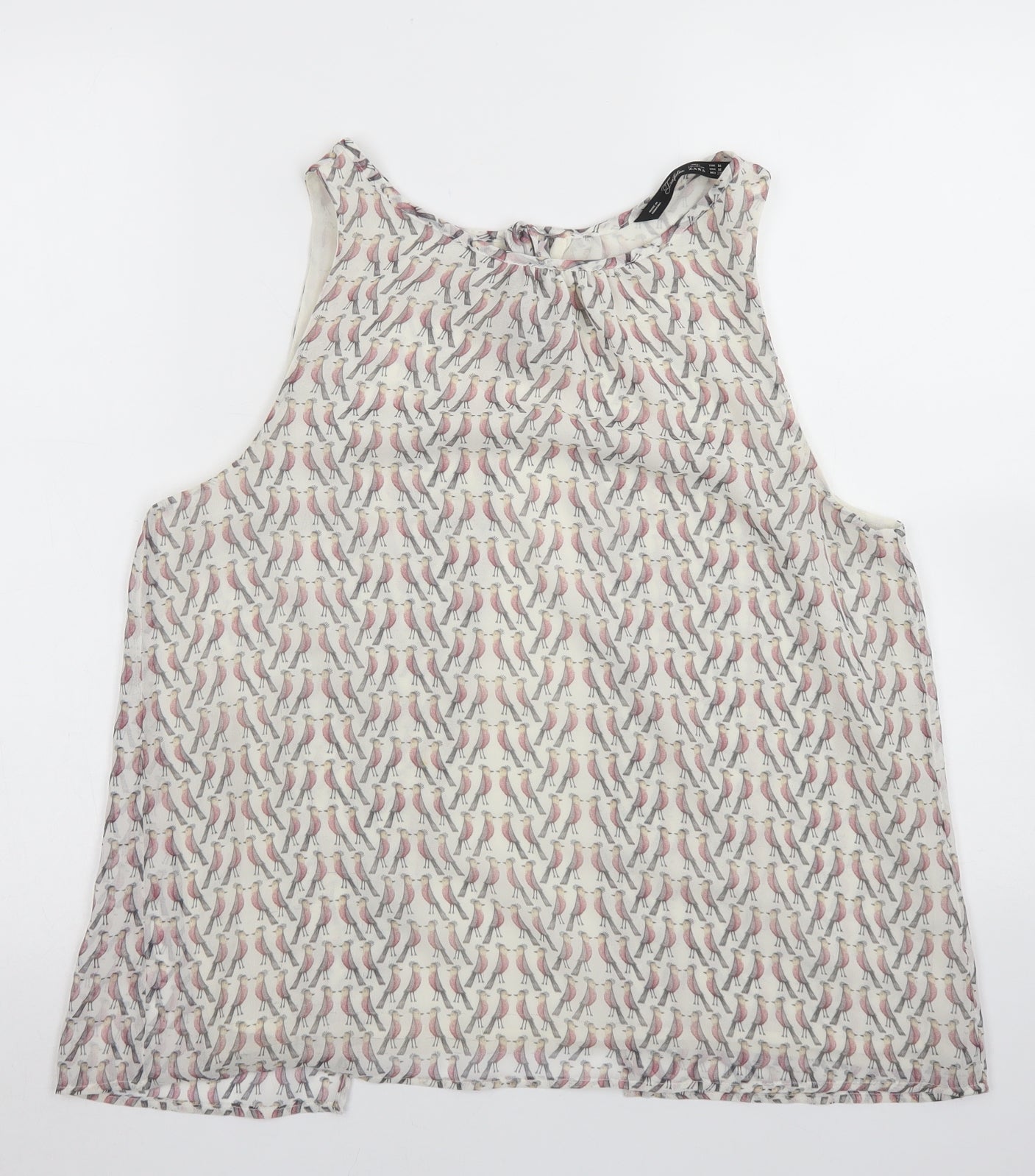 Womens UK Size M Zara White Basic Blouse