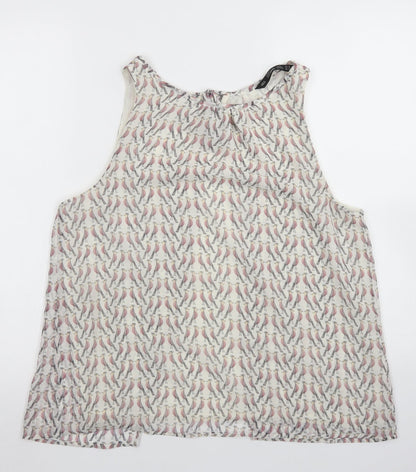 Womens UK Size M Zara White Basic Blouse