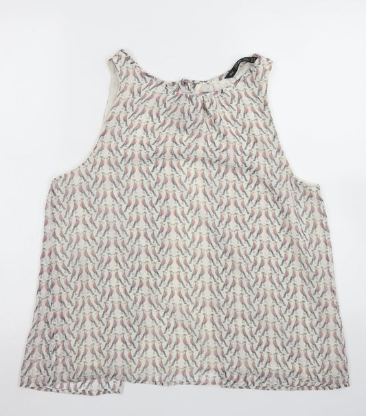 Womens UK Size M Zara White Basic Blouse