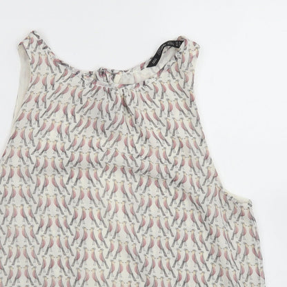 Womens UK Size M Zara White Basic Blouse