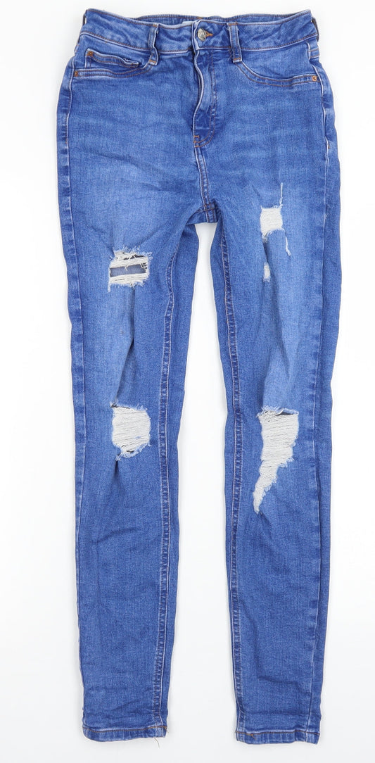 Denim Co Womens Blue  Coir Skinny Jeans Size 10 L27 in Regular Button