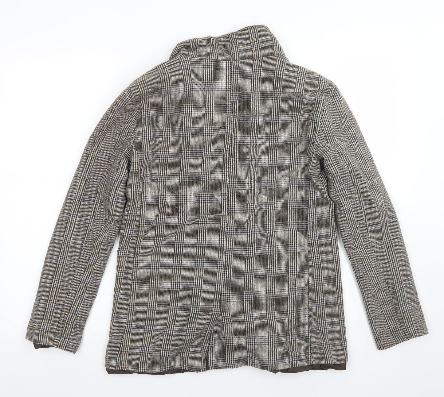 Corset Womens Brown Plaid Cotton Jacket Blazer Size L