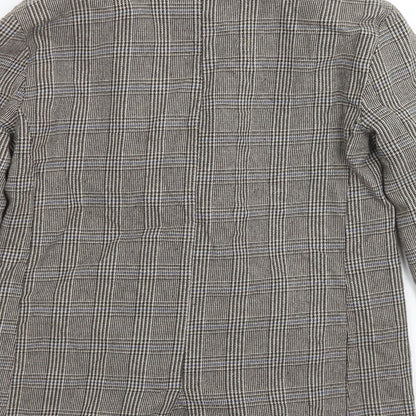 Corset Womens Brown Plaid Cotton Jacket Blazer Size L