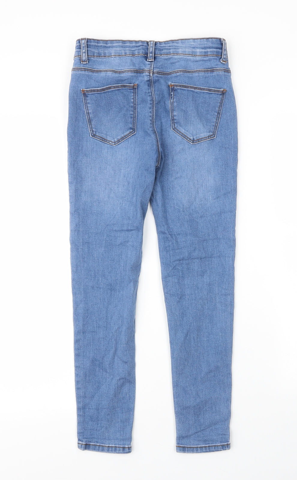 Primark Girls Blue  Cotton Skinny Jeans Size 9 Months L22 in Regular Zip