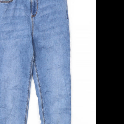 Primark Girls Blue  Cotton Skinny Jeans Size 9 Months L22 in Regular Zip
