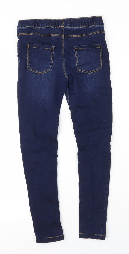 F&F Girls Black  Cotton Jegging Jeans Size 9 Months L22 in Regular