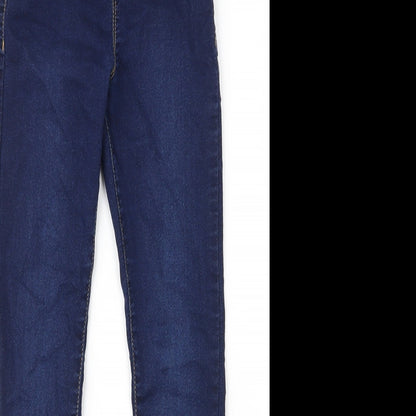 F&F Girls Black  Cotton Jegging Jeans Size 9 Months L22 in Regular