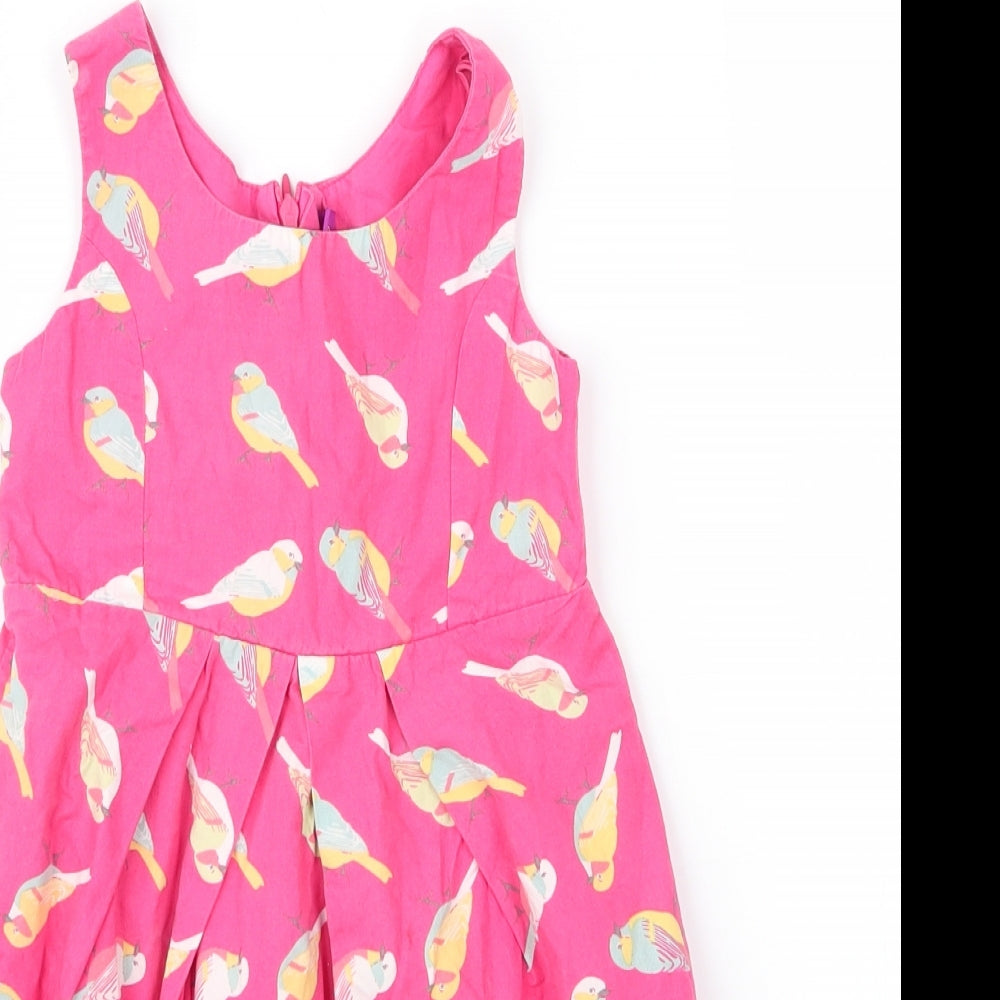 Emma Bunton Girls Pink  Cotton A-Line  Size 3 Years  Round Neck Zip