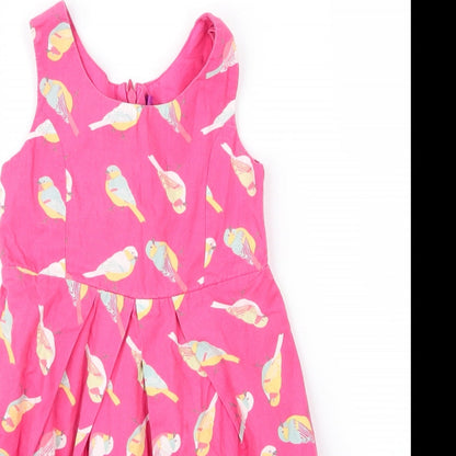 Emma Bunton Girls Pink  Cotton A-Line  Size 3 Years  Round Neck Zip