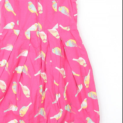 Emma Bunton Girls Pink  Cotton A-Line  Size 3 Years  Round Neck Zip
