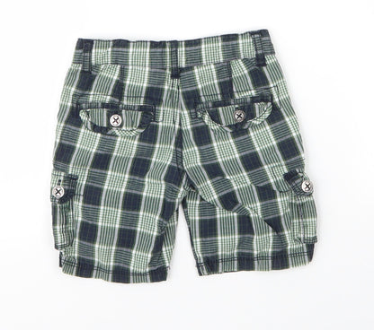 Gatti Boys Green Plaid Cotton Capri Trousers Size 12 Months  Zip