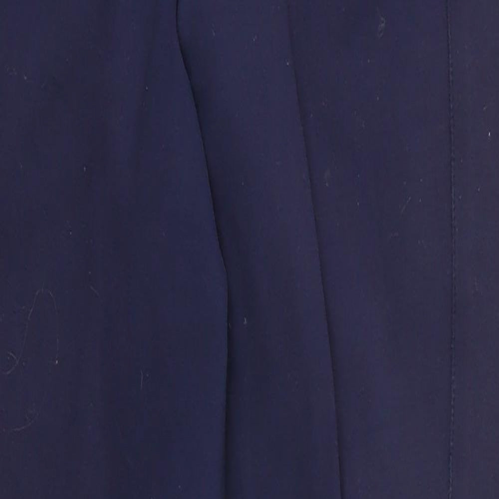 John Whitaker Womens Blue  Cotton Carrot Trousers Size 24 in L26 in Regular Zip
